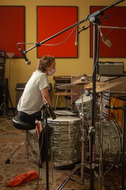 alex sitting at the drums